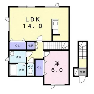 メゾンボヌール【201号室】の間取り