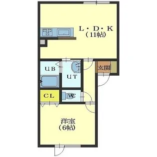 ブロンザージュ【202号室】の間取り