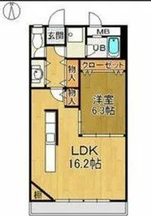 コーポニュー中川【4階】の間取り