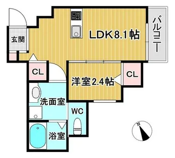 リアコート豊中Ⅲ【1階】の間取り