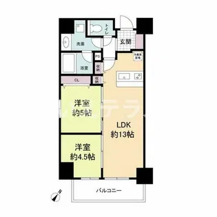 クロスレジデンス神戸元町【6階】の間取り