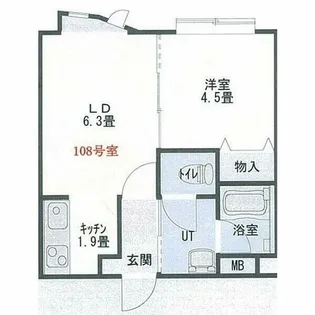 LEESPACE麻生II【108号室】の間取り