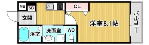 リアコート豊中Ⅲ【3階】の間取り