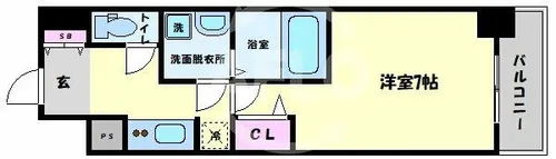 サムティ北浜大手通【7階】の間取り