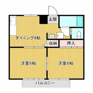メゾン近藤【202号室】の間取り