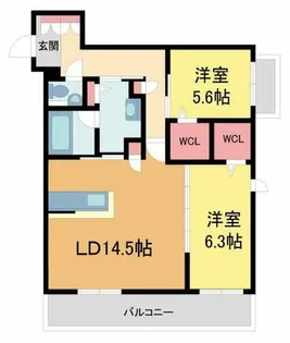シャーメゾンガーデンズ岡本【305号室】の間取り