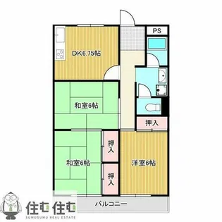 メゾン湯乃前【202号室】の間取り