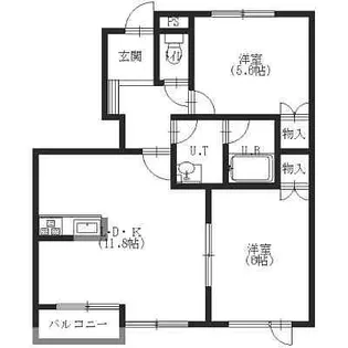コンフォート日吉【105号室】の間取り