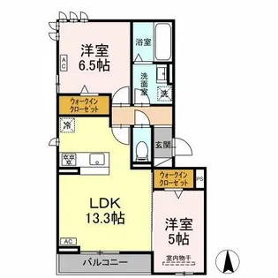 コンフォルタ【301号室】の間取り