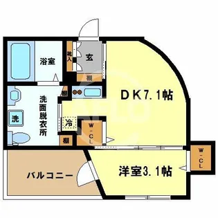 アドバンス西梅田Ⅳエール【10階】の間取り