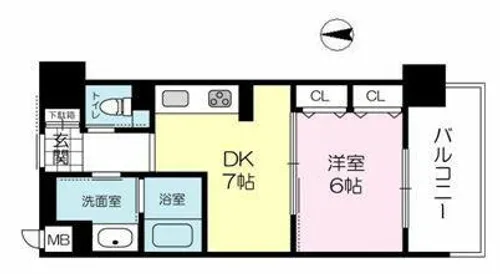 エイジングコート姫路【710号室】の間取り