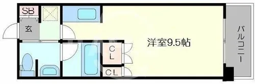 CITY SPIRE難波WEST【4階】の間取り