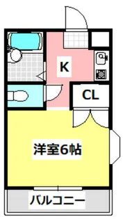 サウスロードⅢ【206号室】の間取り