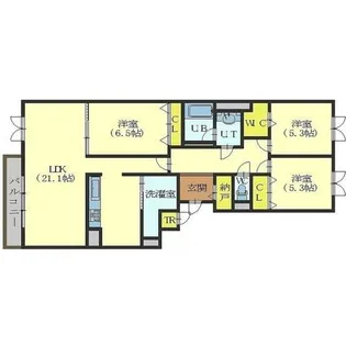 リアライズ松陰Ⅵ【1階】の間取り
