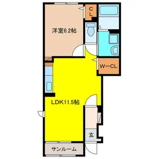 ラフィネジェンテⅤ【1階】の間取り