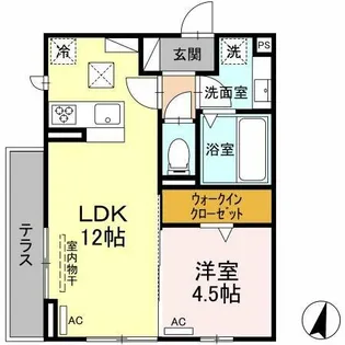 メゾン・ド・エール【105号室】の間取り