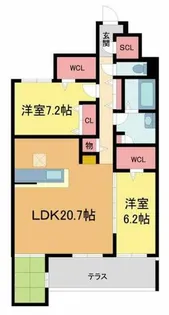 シャーメゾン深江本町【103号室】の間取り