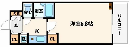 プレサンス同心アーバンステージ【10階】の間取り
