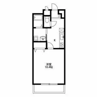 アンプルール フェール すぎやま【201号室】の間取り