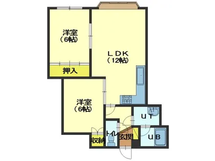 コートノーブル【1D号室】の間取り