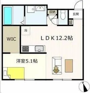 フォルテッツア城南【1階】の間取り