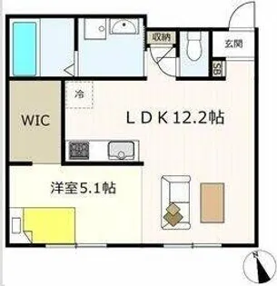 フォルテッツア城南【1階】の間取り