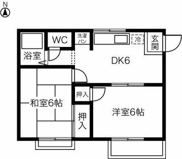 岡本ハイツ【103号室】の間取り