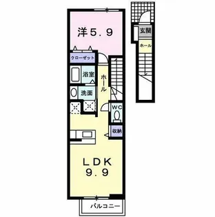 ウッドイン3番館【2階】の間取り