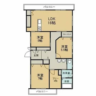 プラスビル【3F号室】の間取り