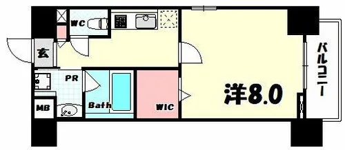 ウエストヒルズ大倉山【7階】の間取り