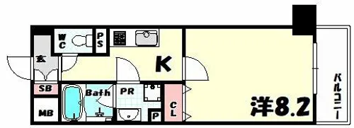 ボンニー元町【7階】の間取り
