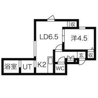 ラ・ガーレ麻生【4階】の間取り