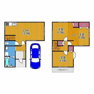 大阪府富田林市錦織北1丁目【一戸建】の間取り