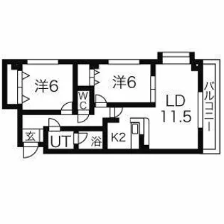 ミレニアム西野【3階】の間取り