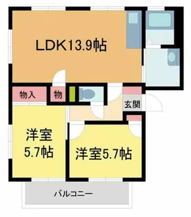 クリーン中野東【A203号室】の間取り