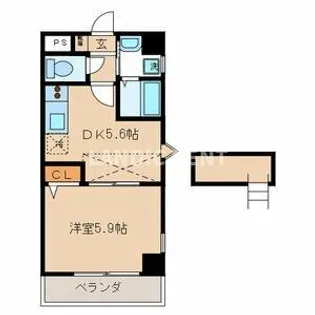 ハイネスト香椎参道【7階】の間取り