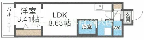 アーバンパーク新大阪【10階】の間取り