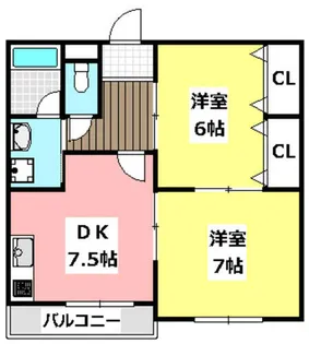 リブレ三光Ⅴ【2階】の間取り