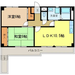 リビオ金剛【205号室】の間取り
