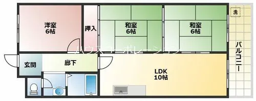 兵庫県尼崎市御園3丁目【マンション】の間取り