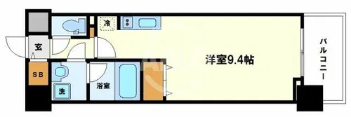 コンフォリア京町堀【12階】の間取り
