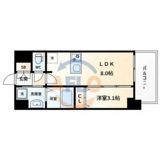 SHOKEN Residence大阪都島【2階】の間取り