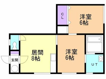 ミッキーハウス登別【101号室】の間取り