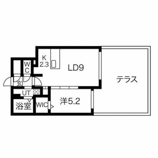 べラージオ北22条【1階】の間取り