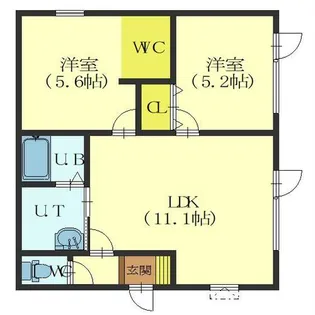 函館山麓ストーリー【-号室】の間取り