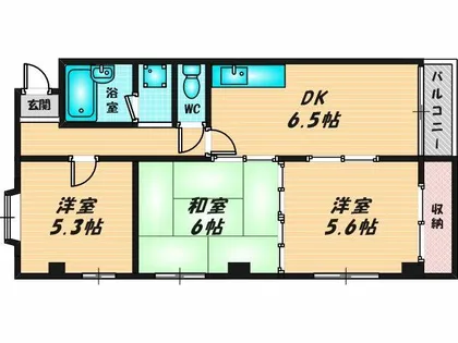 キャッスル西長田【2階】の間取り