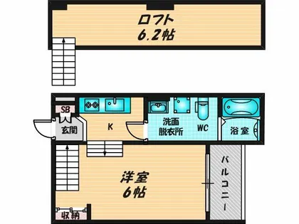 lesourire大蓮北【1階】の間取り