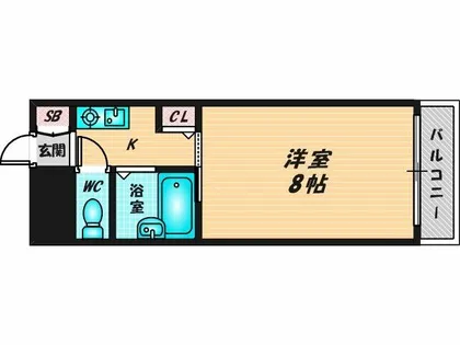 アベニューリップル長田Ⅱ【4階】の間取り