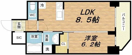 セレニテ本町リアン【12階】の間取り