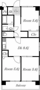サンライズ江副【3階】の間取り